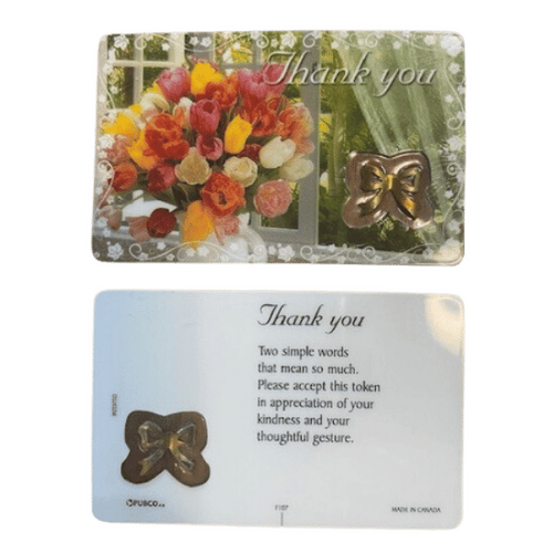 HOLY CARD LAMINATED WITH MEDAL Thank you