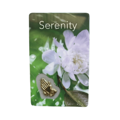 HOLY CARD LAMINATED WITH MEDAL Serenity 
