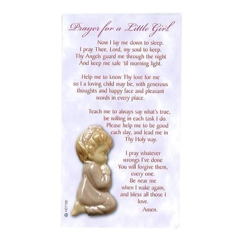 HOLY CARDS THEMED LAMINATED CARD Prayer Baby Girl