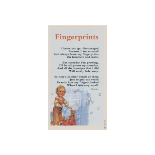 HOLY CARDS THEMED LAMINATED CARD Fingerprints