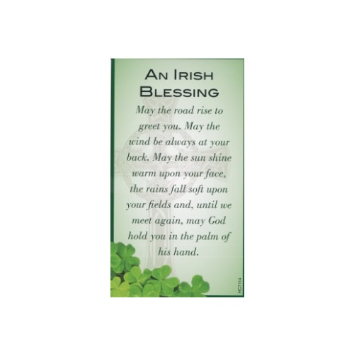 HOLY CARDS THEMED LAMINATED CARD Irish Blessing