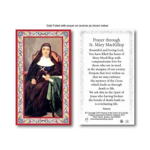 HOLY CARD SERIES 734 LAMINATED ST MARY MACKILLOP
