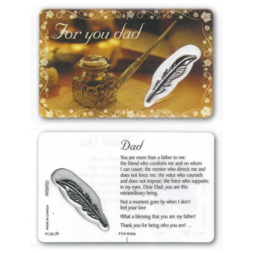 HOLY CARD LAMINATED WITH MEDAL For You Dad