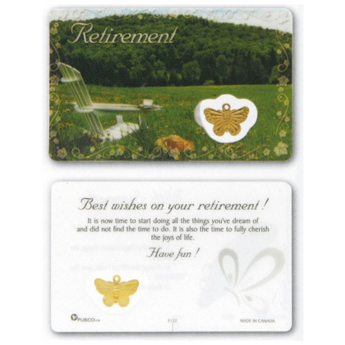 HOLY CARD LAMINATED WITH MEDAL Retirement