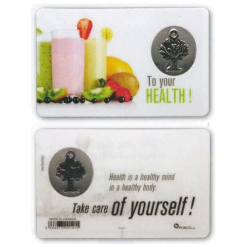 HOLY CARD LAMINATED WITH MEDAL To Your Health