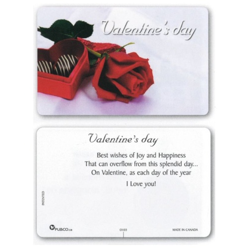 HOLY CARD LAMINATED WITH MEDAL Valentine's Day 
