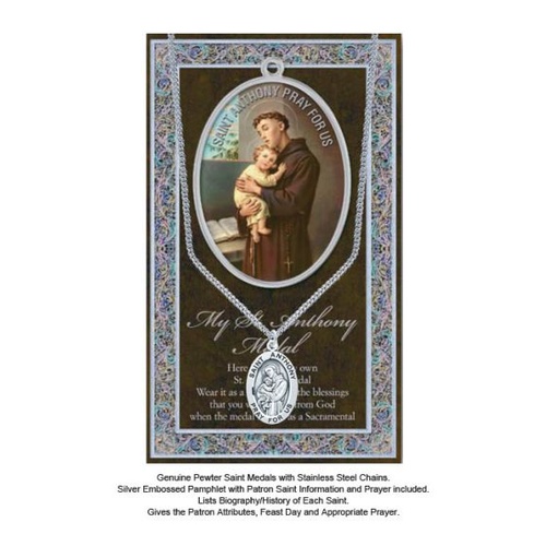 BIOGRAPHY WITH PENDANT SET ST ANTHONY