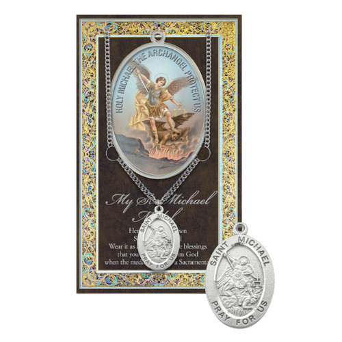 BIOGRAPHY WITH PENDANT SET ST MICHAEL