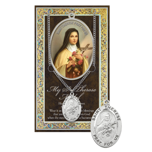 BIOGRAPHY WITH PENDANT SET ST THERESE