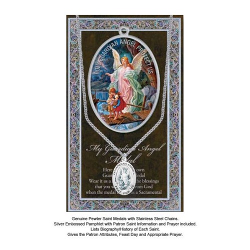 BIOGRAPHY WITH PENDANT SET GUARDIAN ANGEL