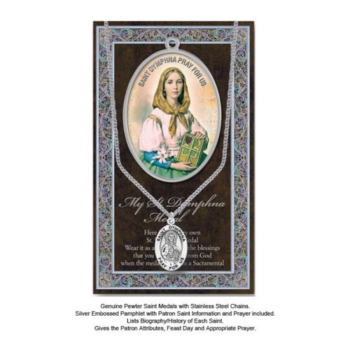 BIOGRAPHY WITH PENDANT SET ST DYMPHNA