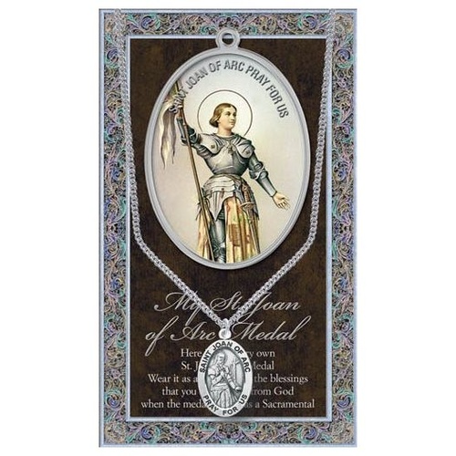 BIOGRAPHY WITH PENDANT SET ST JOAN OF ARC