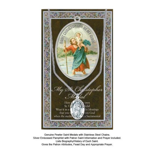 BIOGRAPHY WITH PENDANT SET ST CHRISTOPHER