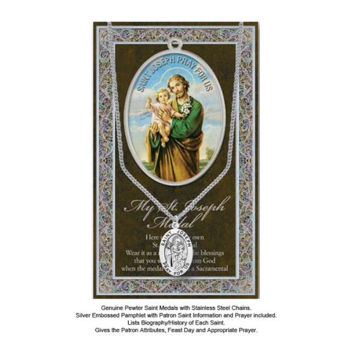 BIOGRAPHY WITH PENDANT SET ST JOSEPH