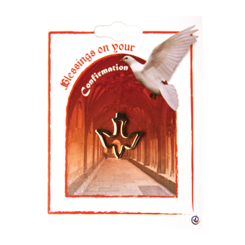 CONFIRMATION LAPEL PIN DOVE GOLD