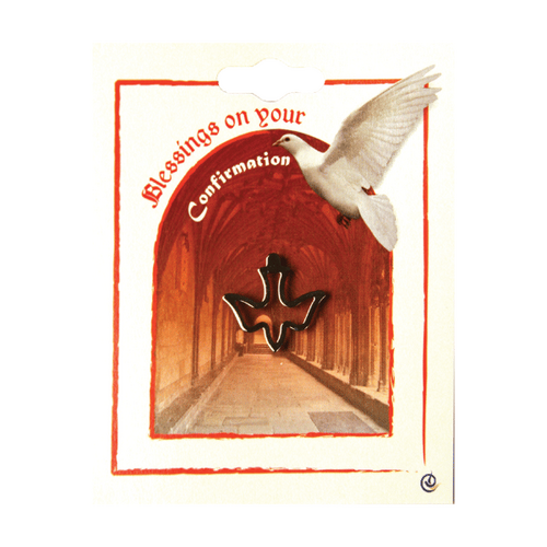 CONFIRMATION LAPEL PIN DOVE SILVER