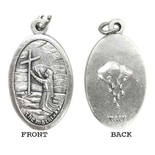 MEDAL THE MATRIX SILVER OXIDE 22MM OVAL