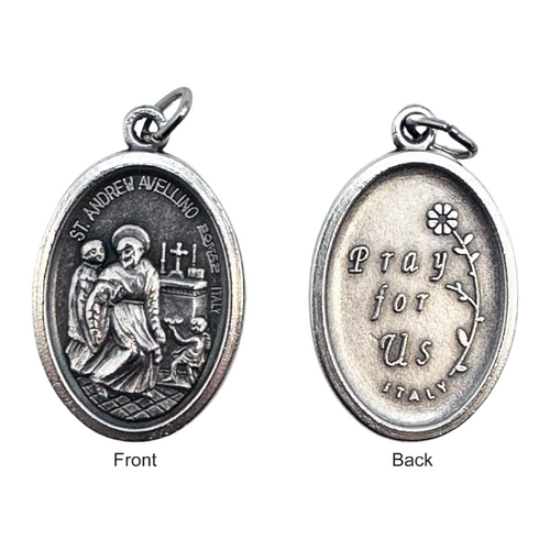 MEDAL ST ANDREW SILVER OXIDE 22MM OVAL