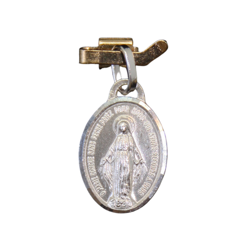 MEDAL STERLING SILVER OVAL 15MM MIRACULOUS