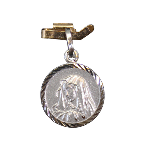MEDAL STERLING SILVER ROUND 10MM OUR LADY OF Sorrow
