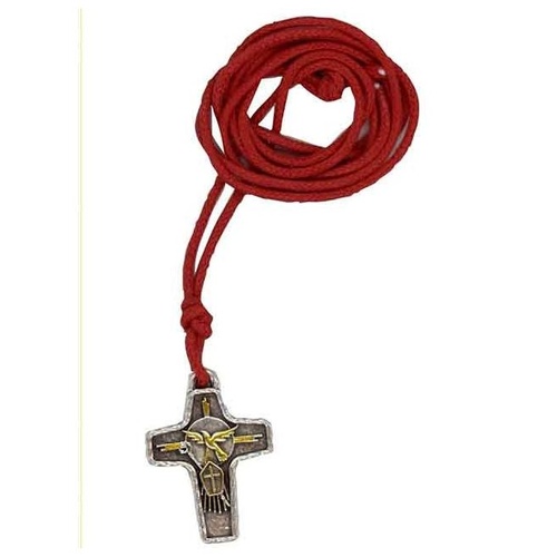 CROSS CONFIRMATION SYMBOLS SILVER & GOLD with CORD