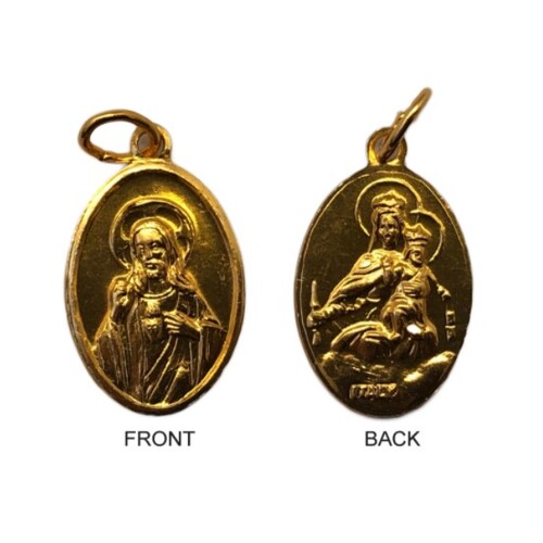 MEDAL SCAPULAR GOLD ALUMINIUM