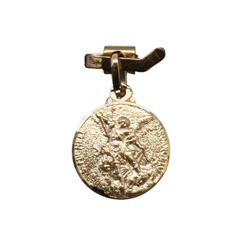 MEDAL ST MICHAEL 9 CT GOLD 10MM ROUND 