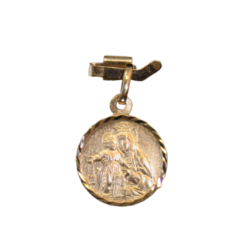 MEDAL 9 CT GOLD 10MM ROUND Scapular