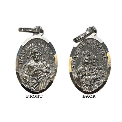 MEDAL STERLING SILVER OVAL 22 MM IN BOX Scapular