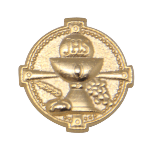 COMMUNION LAPEL PIN GOLD WITH BUTTERFLY PIN 