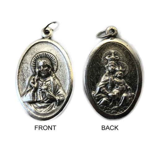 MEDAL SCAPULAR SILVER OXIDE LARGE