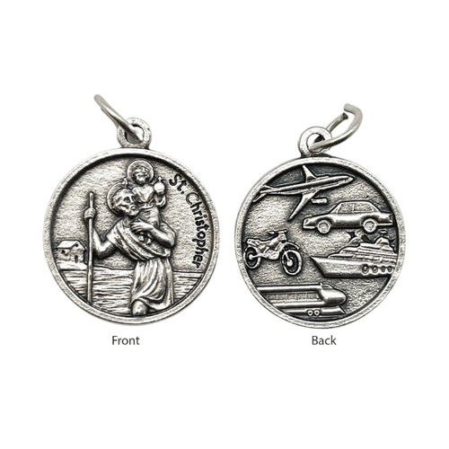 MEDAL ST CHRISTOPHER OXIDE 18MM