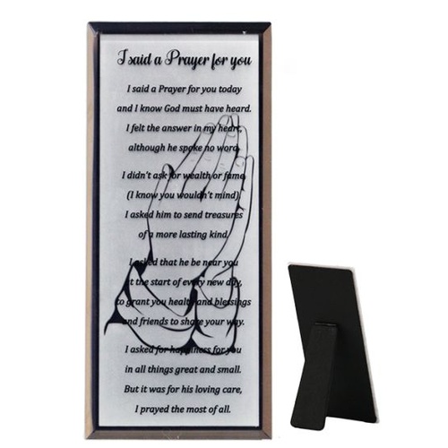 MIRROR GLASS PLAQUE I SAID A PRAYER