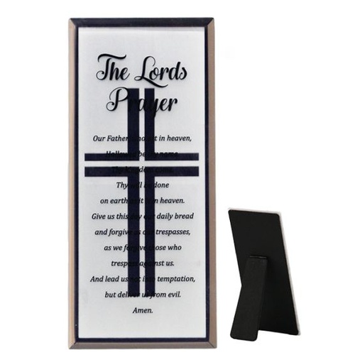 MIRROR GLASS PLAQUE LORD'S PRAYER