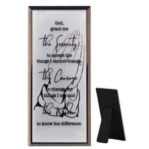 MIRROR GLASS PLAQUE SERENITY PRAYER