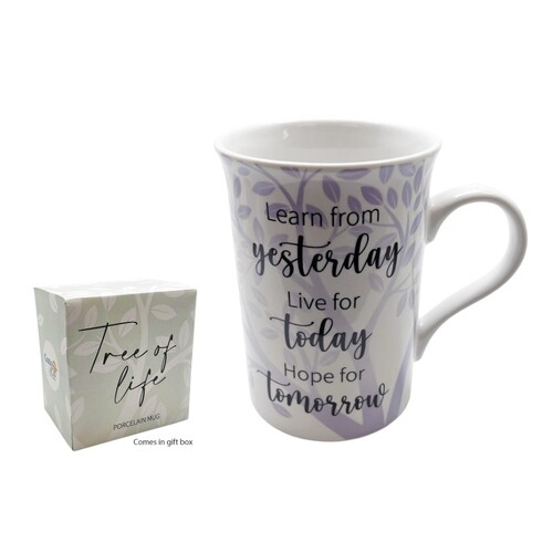 PORCELAIN MUG - TREE OF LIFE SERIES - YESTERDAY