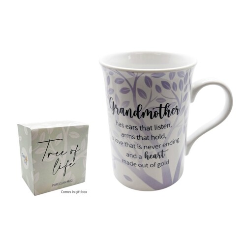 PORCELAIN MUG - TREE OF LIFE SERIES - GRANDMOTHER