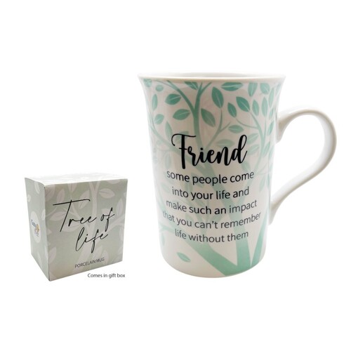 PORCELAIN MUG - TREE OF LIFE SERIES - FRIEND