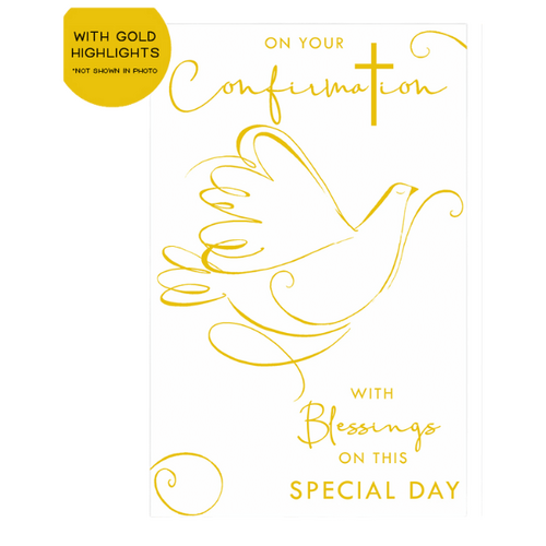 CONFIRMATION CARD - GOLD DOVE