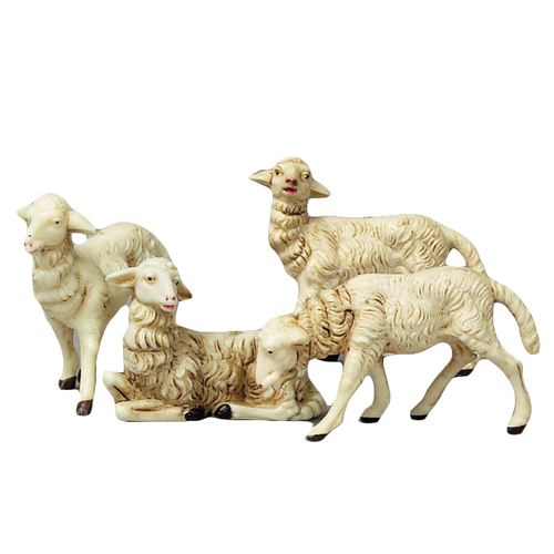 NATIVITY PIECE - SINGLE SHEEP POLYVINYL 100MM