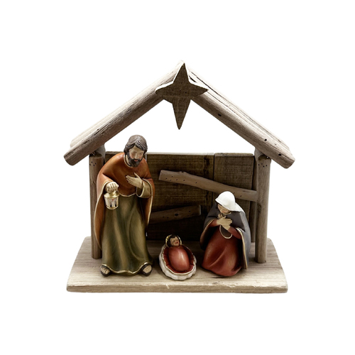 HOLY FAMILY NATIVITY SCENE WITH STABLE ALL-IN-ONE