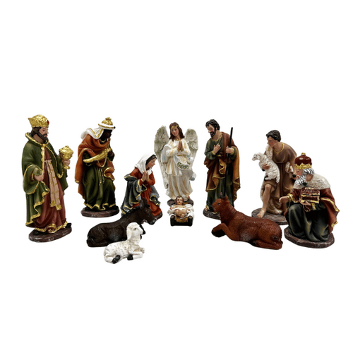NATIVITY SET RESIN 11PCS 130MM