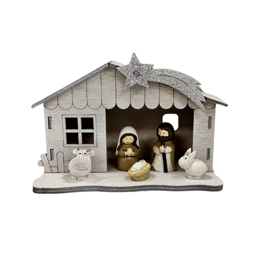 CHILDRENS NATIVITY SCENE ALL-IN-ONE 100MM