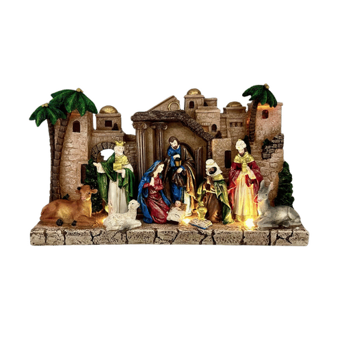 ALL-IN-ONE NATIVITY SCENE WITH LED LIGHT