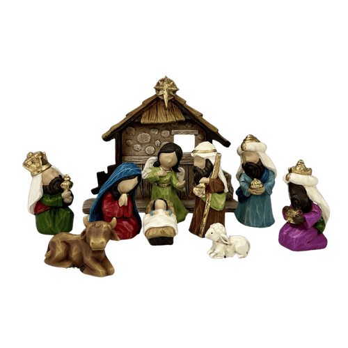 CHILDRENS NATIVITY SET 10PCS 120MM