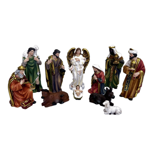 NATIVITY SET RESIN - 11PCS 125MM