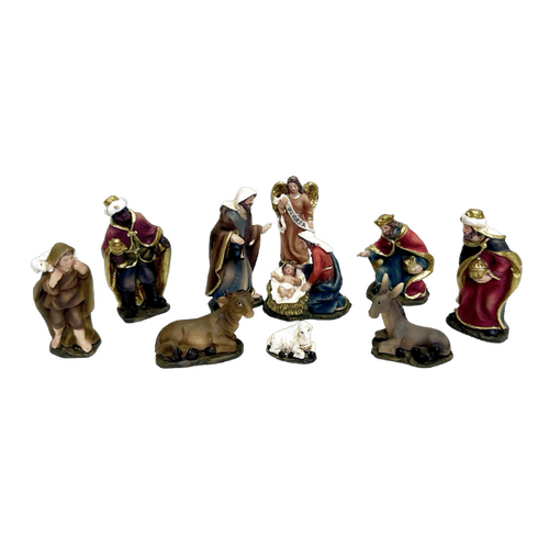 NATIVITY SET RESIN 75MM 11PCS
