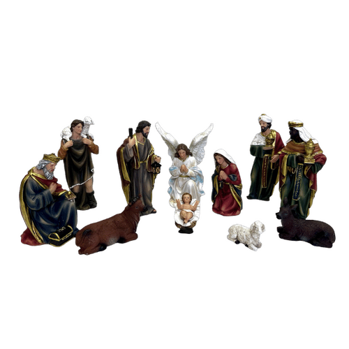 NATIVITY SET RESIN 125MM 11PCS