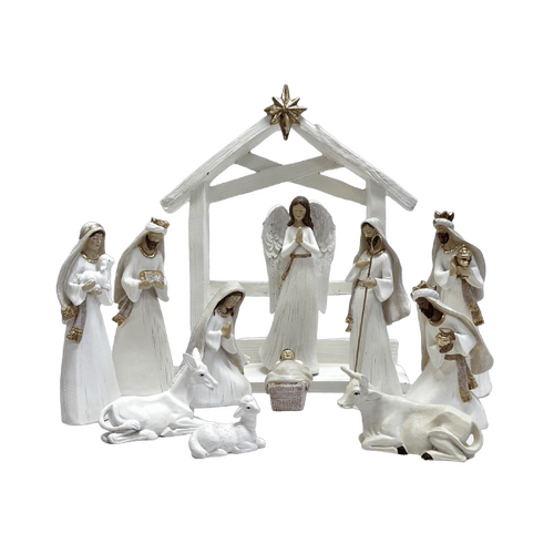 NATIVITY SET & STABLE - 11PCS 200MM