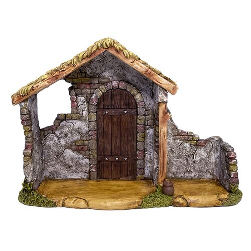 NATIVITY STABLE RESIN 410MM